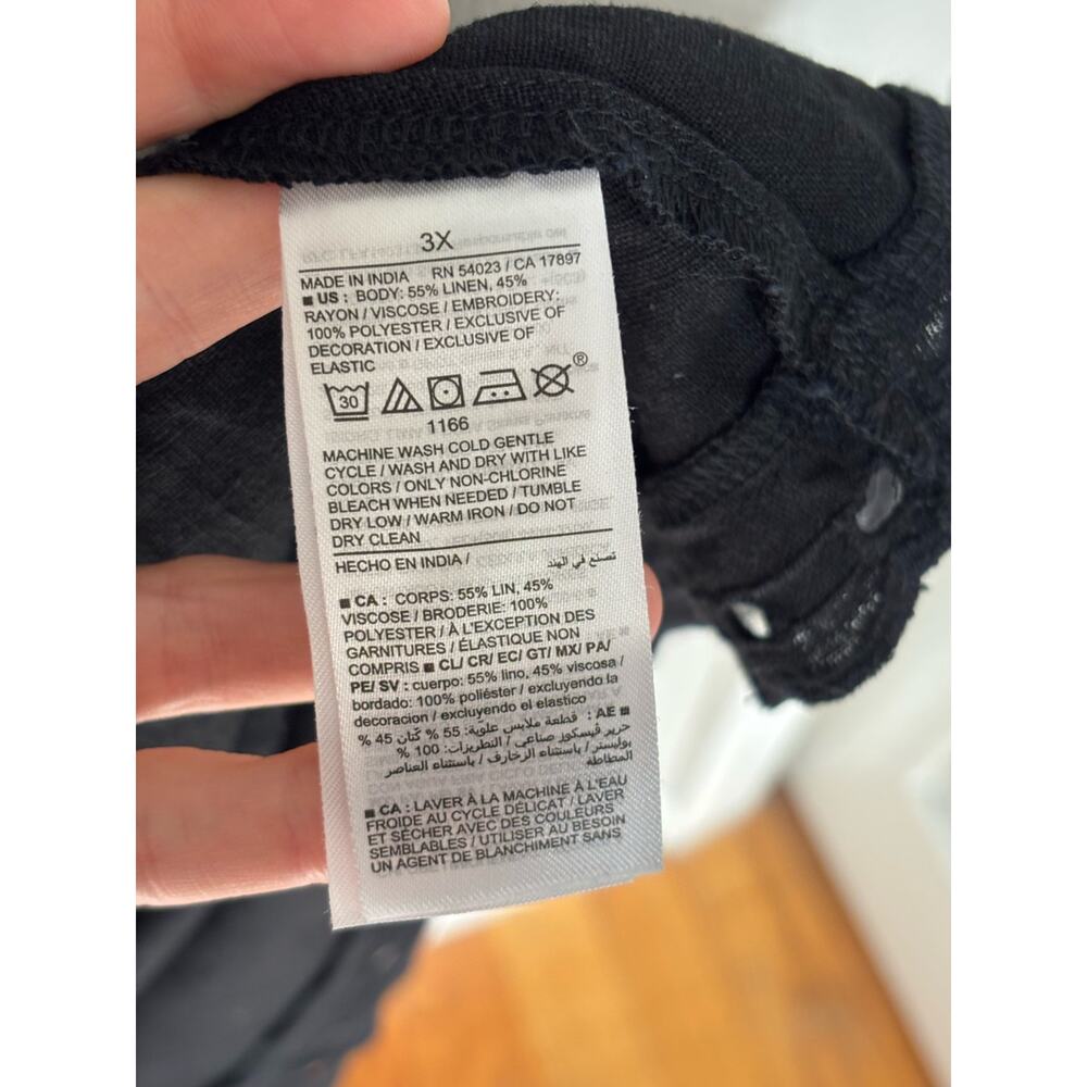 NEW Old Navy Linen Blend Cami Midi Dress in Black - Size 3X - Picture 7 of 8
